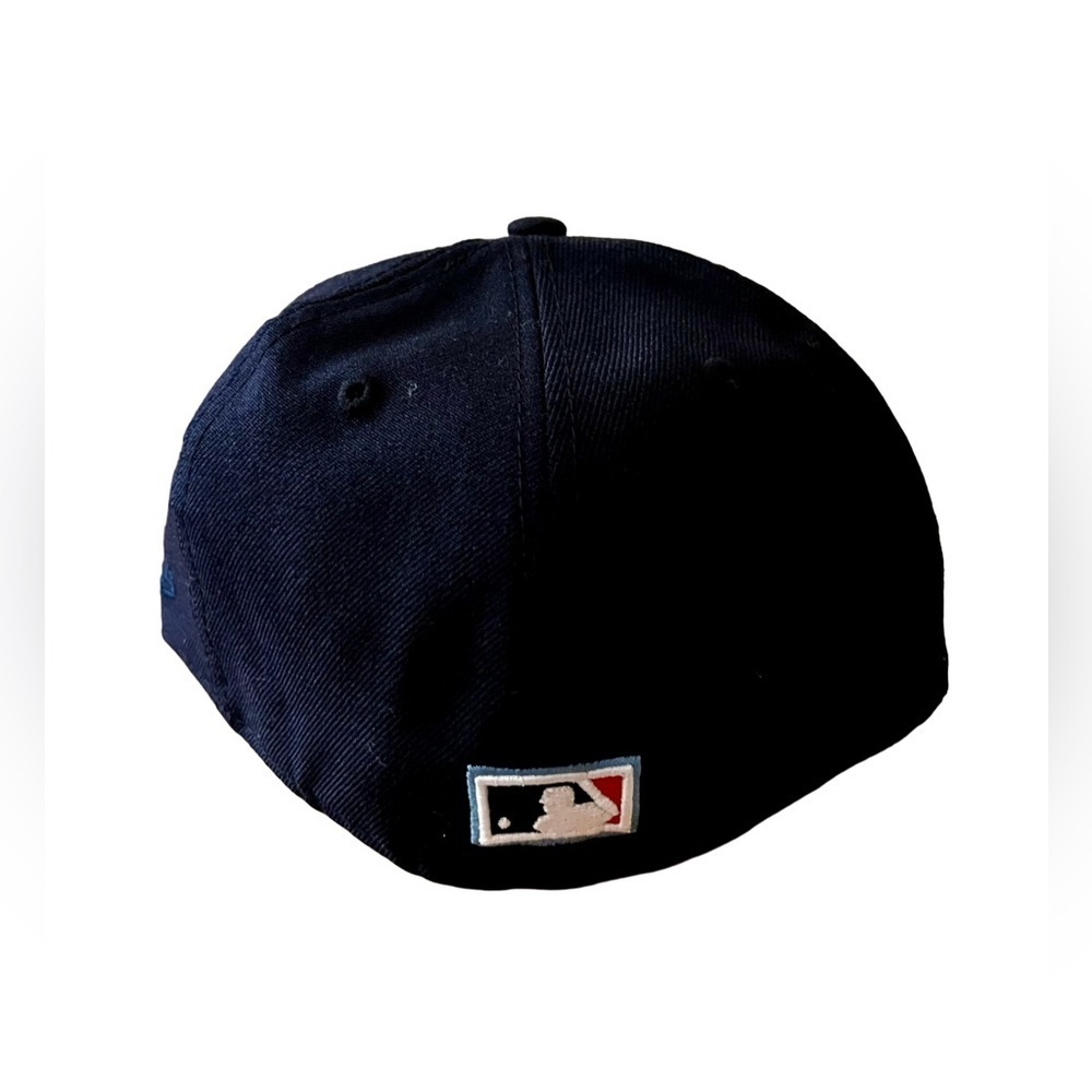 New Era 59FIFTY NY Yankees Heart 1998 World Series Fitted Hat 7-1/8 Blue Wool - Picture 6 of 8